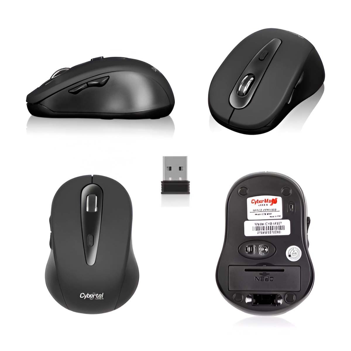 CURSOR INALÁMBRICO RYBIU FUNCIONAL M307 EN COLOR NEGRO + LIGAS REGALO TE29200 - 3