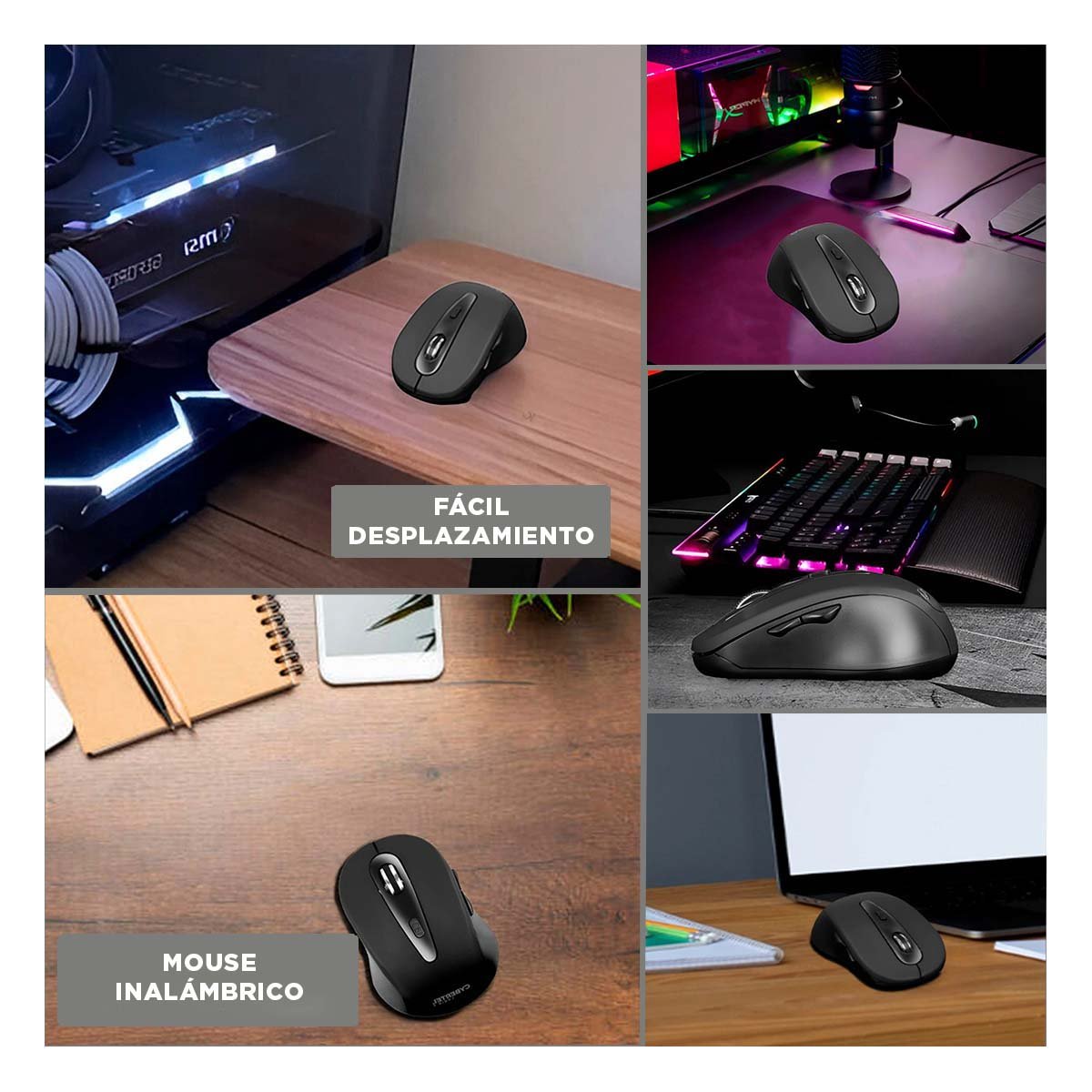 CURSOR INALÁMBRICO RYBIU FUNCIONAL M307 EN COLOR NEGRO + LIGAS REGALO TE29200 - 5