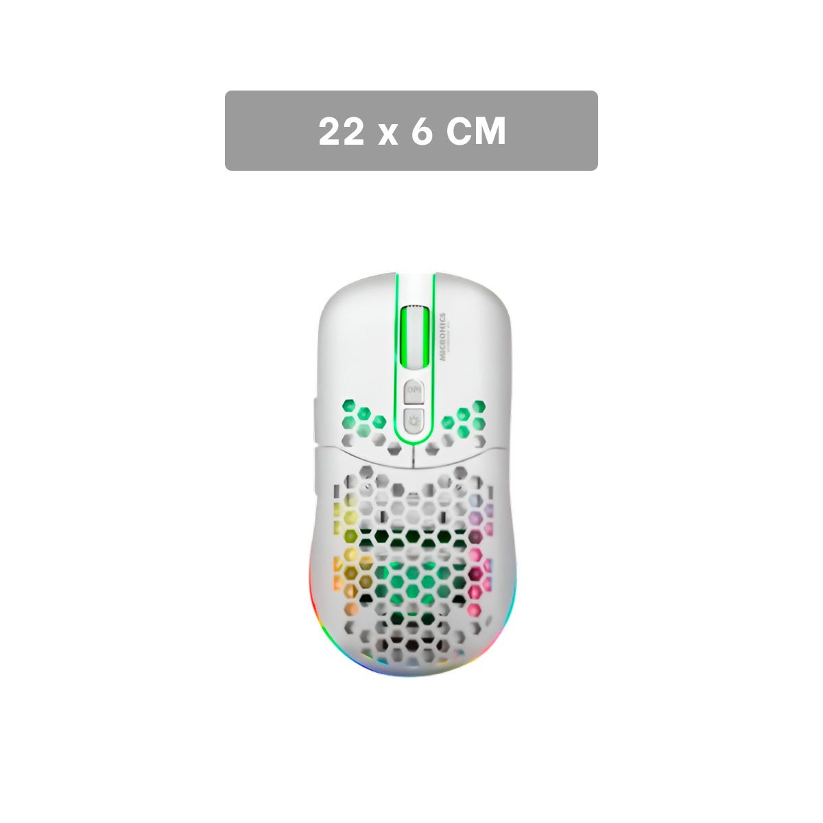 MOUSE GAMER INALÁMBRICO RYBIU GM828RX BLANCO DISEÑO LIGERO + PAPEL REGALO - 4