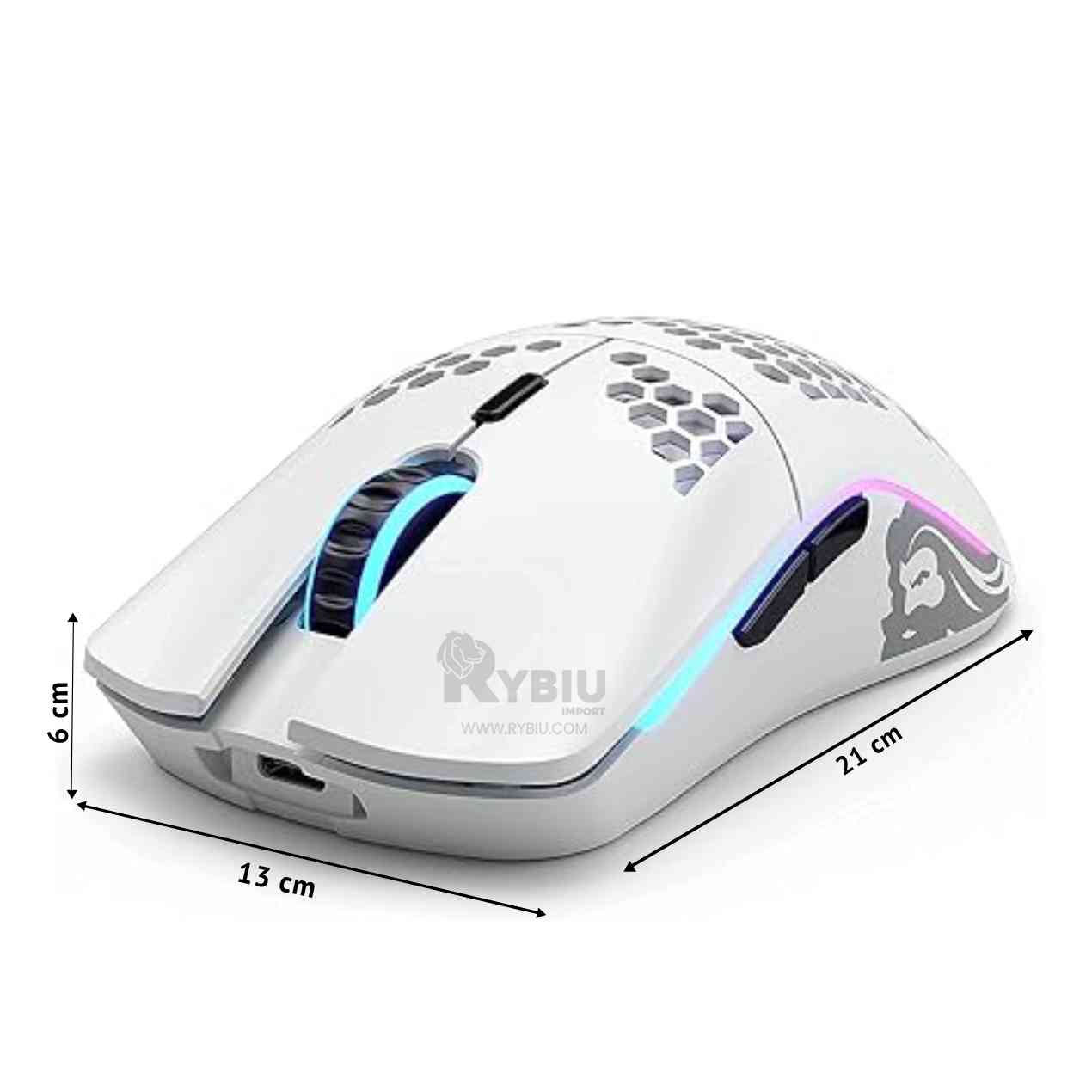 MOUSE GAMER INALÁMBRICO RYBIU GM828RX BLANCO RATON EFICIENTE SENSIBILIDAD + REGALO AGENDITA - 5