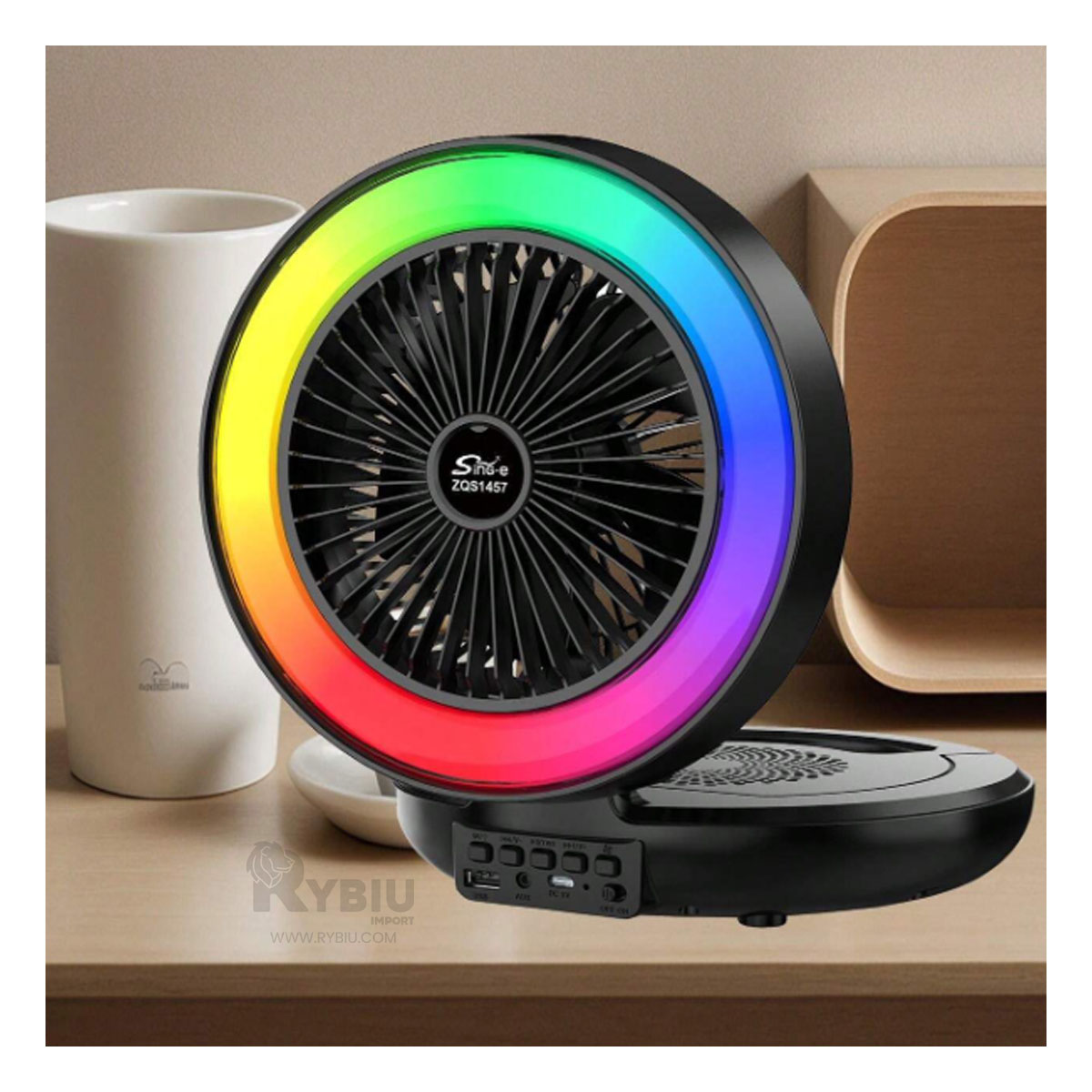PARLANTE PORTATIL RYBIU TE29439 PRACTICO COLOR NEGRO + PAPEL REGALO - 1