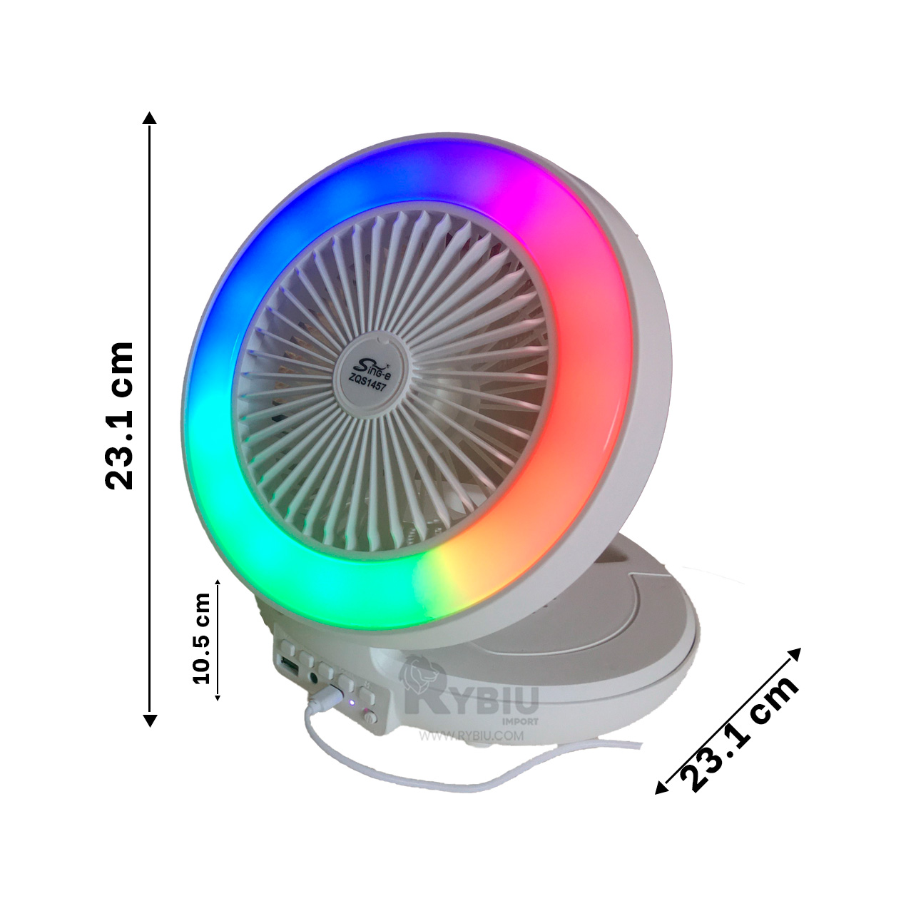 PARLANTE PORTATIL RYBIU TE29439 PRACTICO COLOR BLANCO + PAPEL REGALO - 5