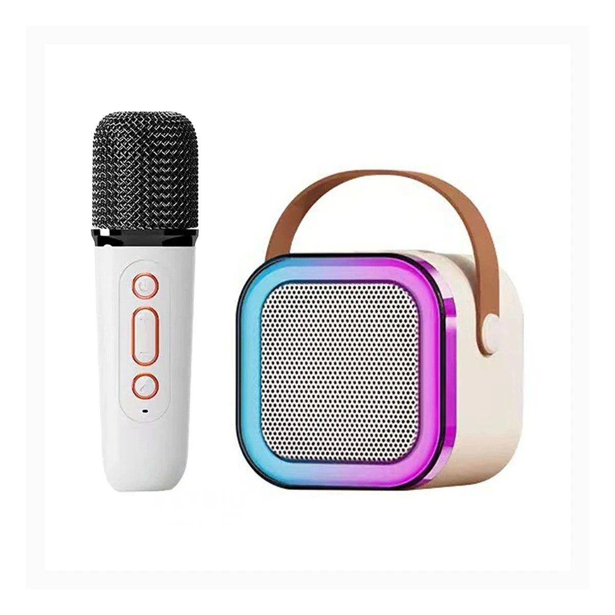 ALTAVOZ RYBIU K12 MINI INALAMBRICO COMPACTO K12 BEIGE + LIGAS REGALO - 3