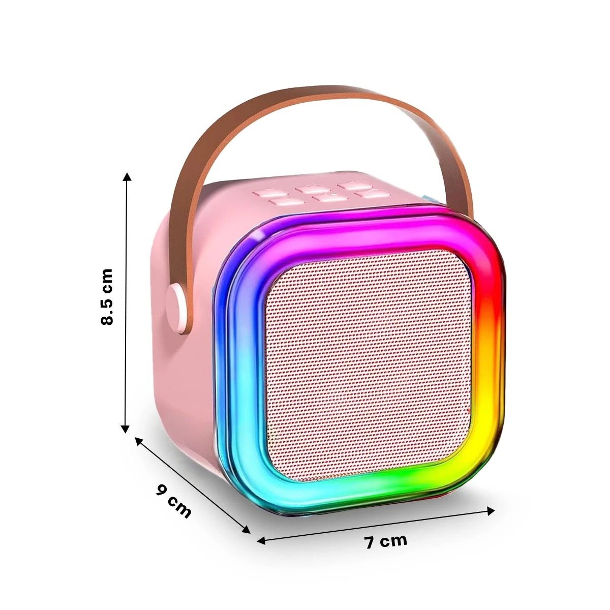 PARLANTE BLUETOOTH RYBIU K12 MINI ALTAVOZ COMPACTO ROSADO + LIGAS REGALO - 4
