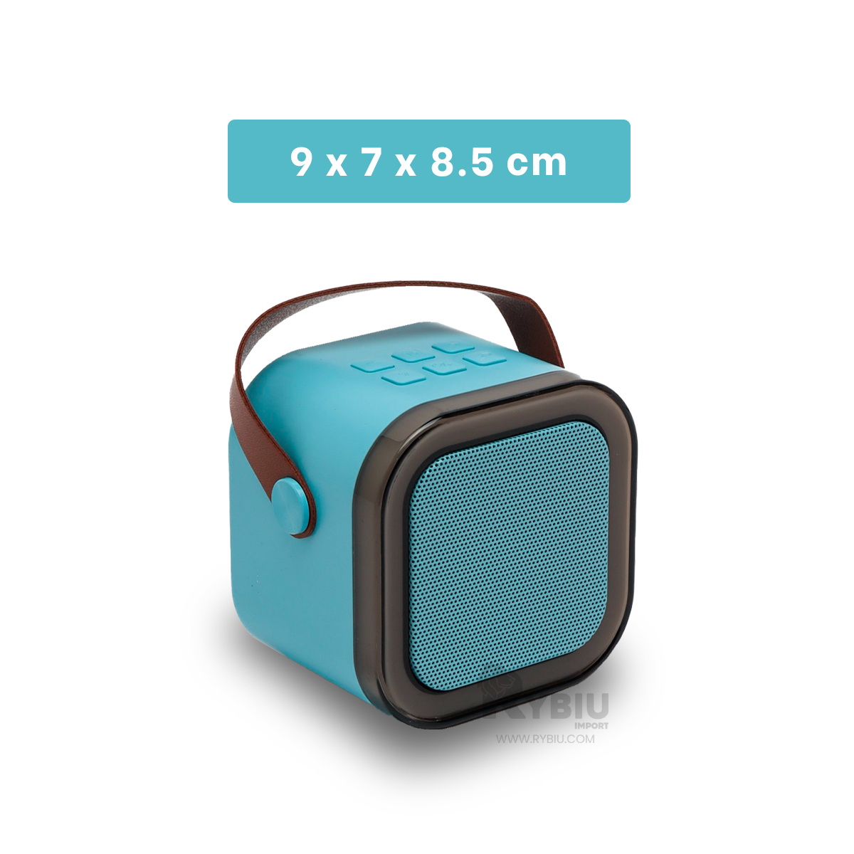PARLANTE BLUETOOTH RYBIU K12 MINI DIFUSOR SONIDO POTENTE CELESTE + BANDERITAS ADHESIVAS - 5