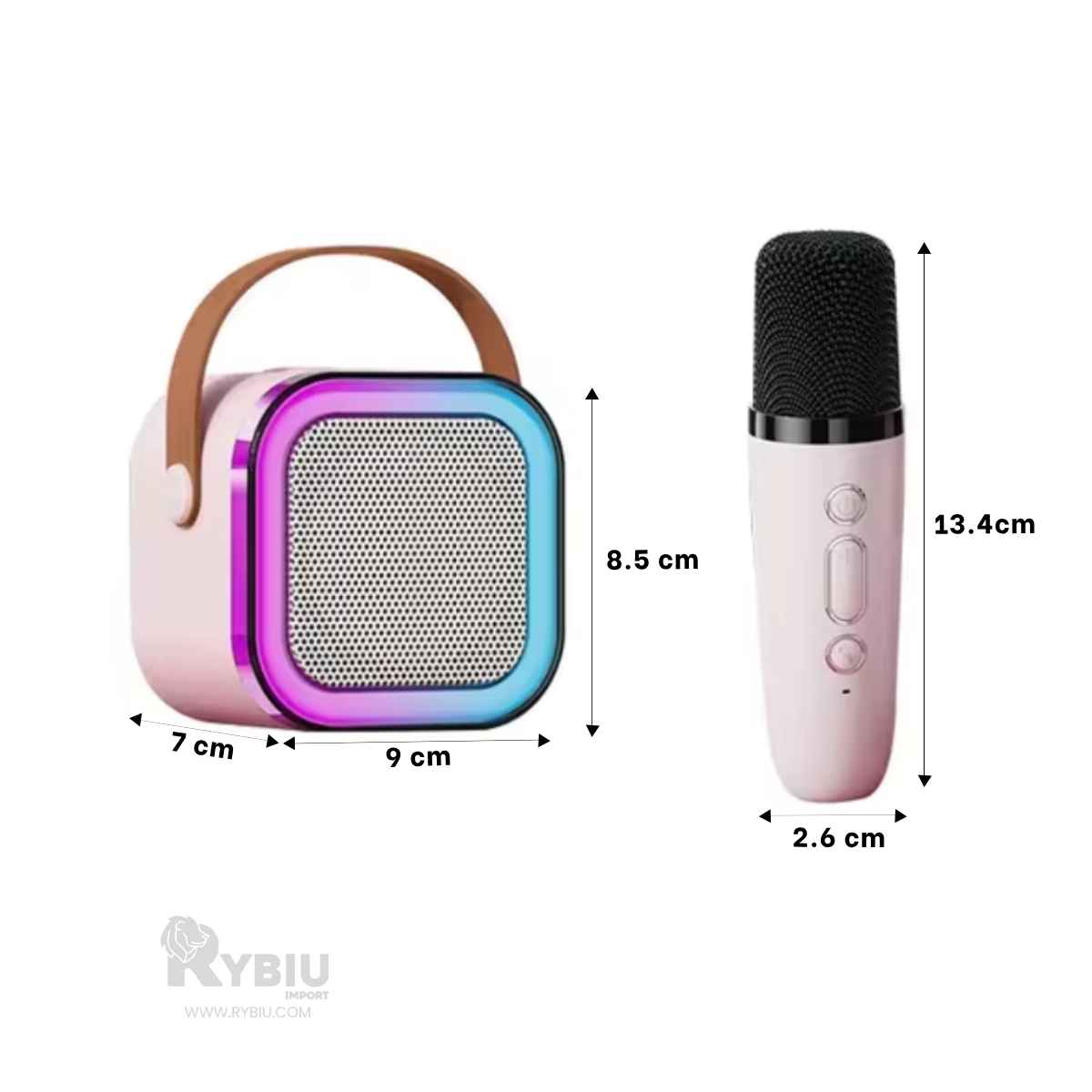 BOCINA RYBIU K12 MINI PORTATIL COLOR BEIGE + ENVOLTORIO REGALO - 5