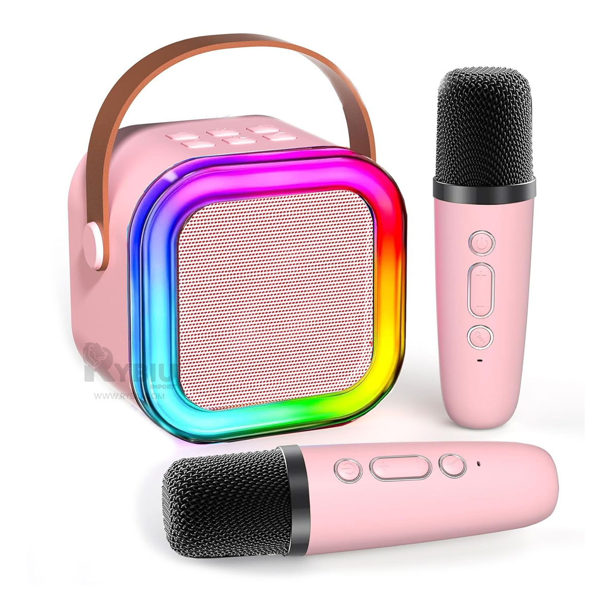 PARLANTE BLUETOOTH RYBIU K12 MINI COLOR ROSADO + PAPEL REGALO - 2