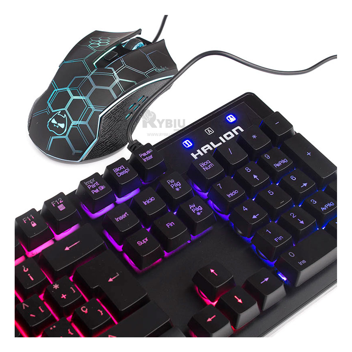 TECLADO RYBIU MULTI DISPOSITIVO HA855C + REGALO AGENDITA HA-855C KIT - 2