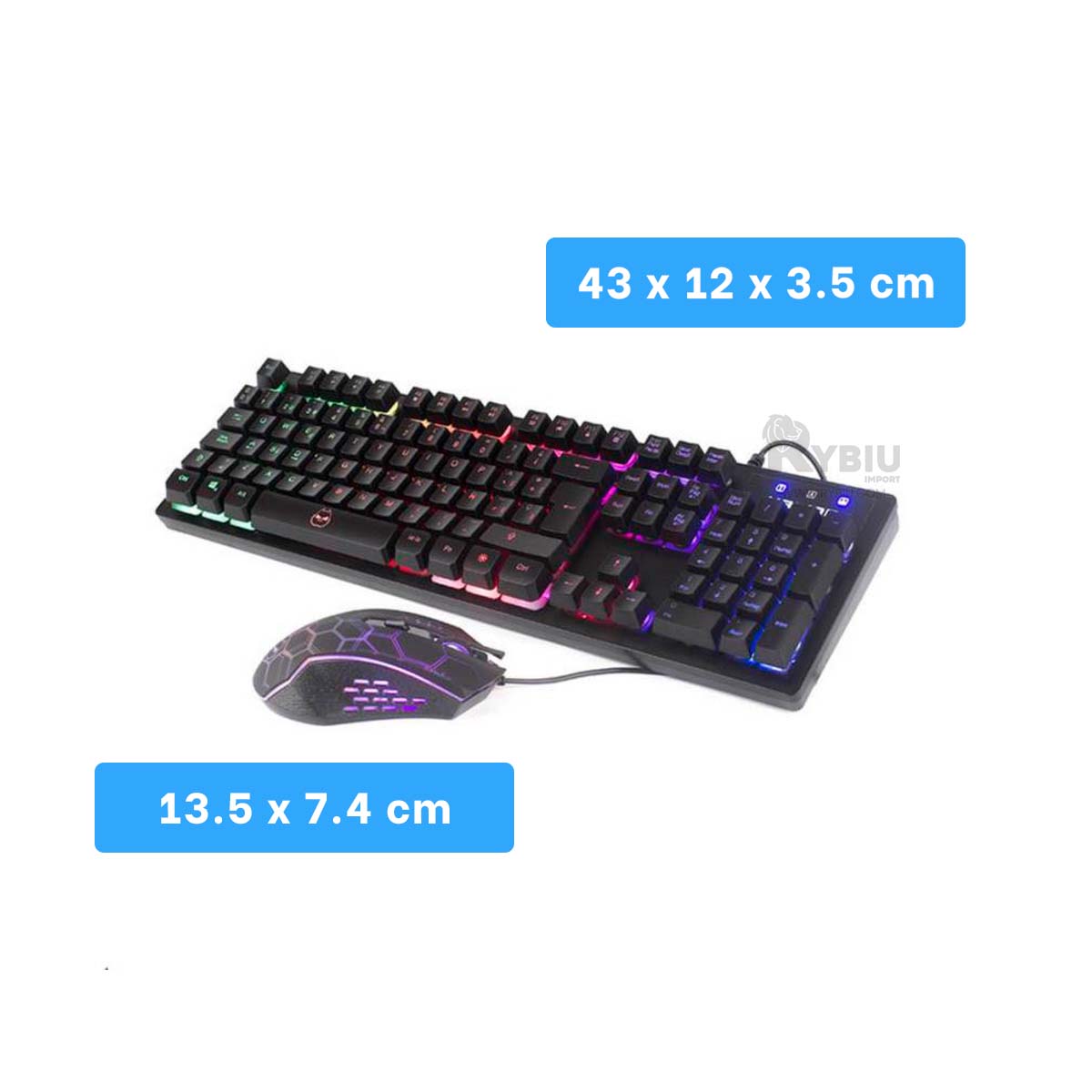 TECLADO RYBIU ERGONÓMICO PC HA855C + ENVOLTORIO REGALO HA-855C SET - 5