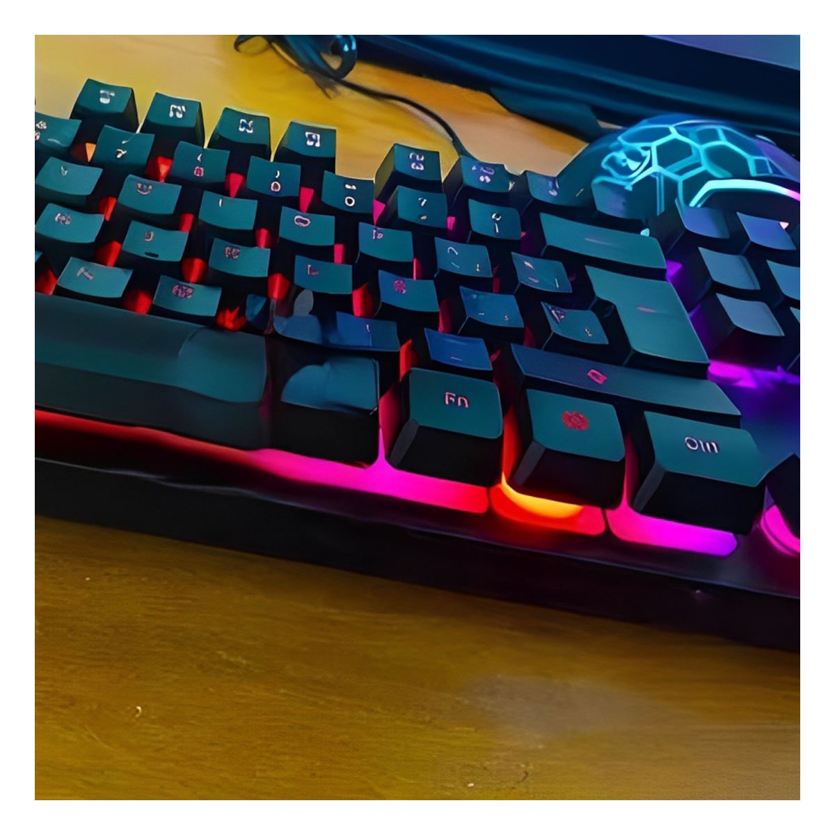 TECLADO RYBIU DISPOSITIVOS BLUETOOTH HA855C + LIGAS REGALO HA-855C PACK - 2