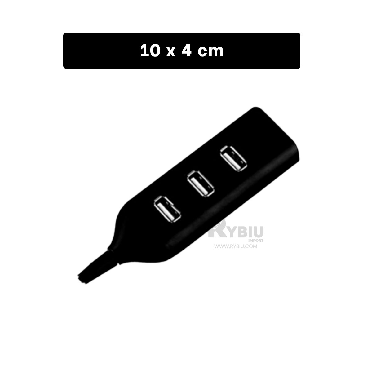 EXTENSION PARA USB 2.0 ALTA 4 PUERTOS RYBIU NEGRO + GIFT MINIAGENDA - 5