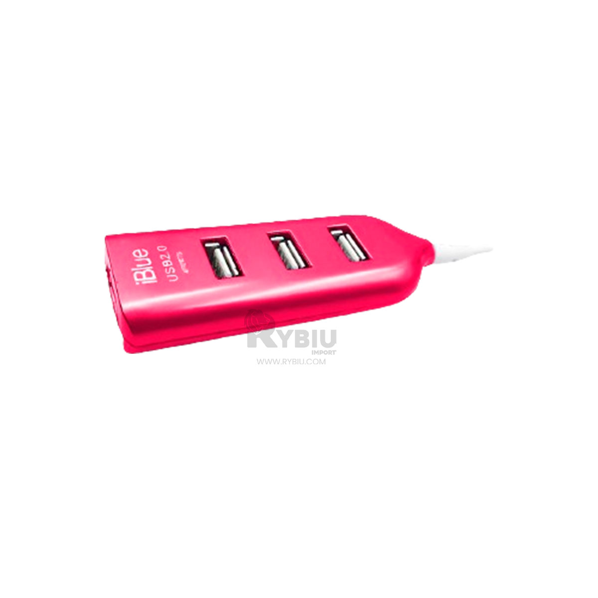 EXTENSION PORTATIL PARA USB 2.0 4 PUERTOS RYBIU EN FUCSIA + REGALO STICKERS - 2