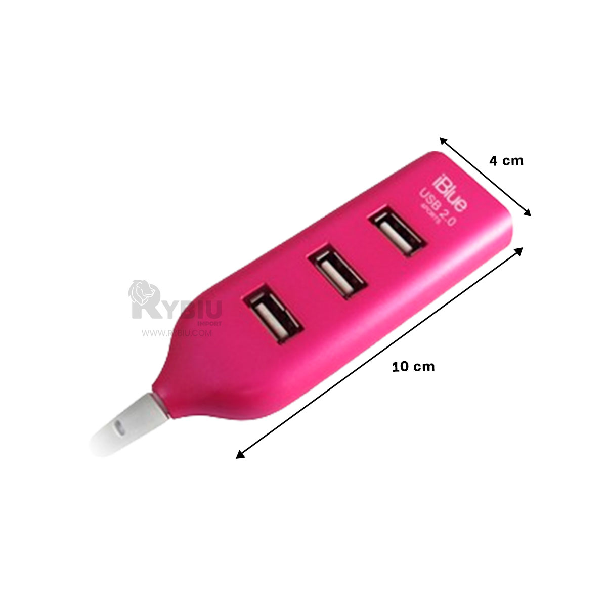 EXTENSION PORTATIL PARA USB 2.0 4 PUERTOS RYBIU EN FUCSIA + REGALO STICKERS - 5