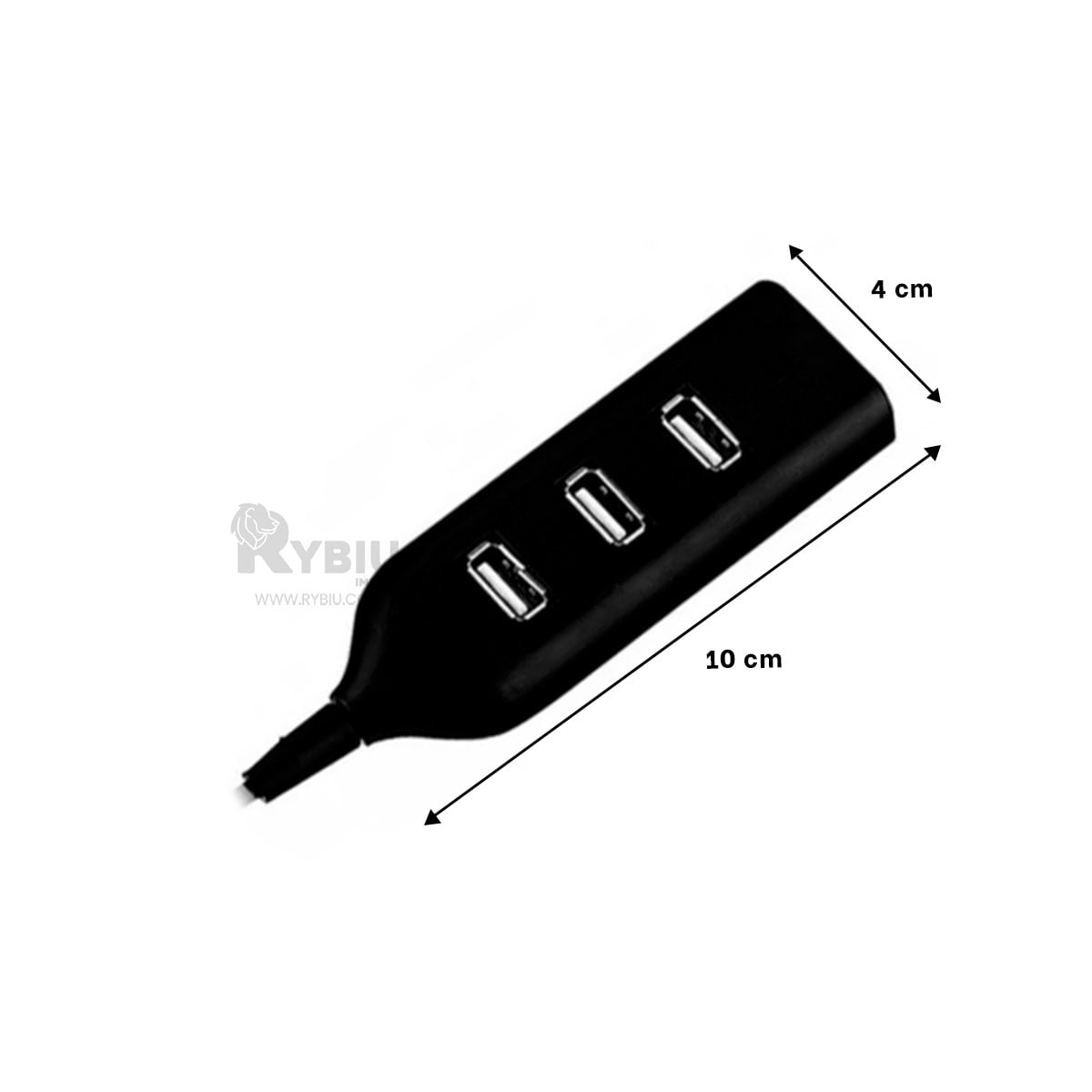 EXTENSION DE ALTA DURABILIDAD USB 4 PUERTOS RYBIU NEGRO + REGALO AGENDITA - 5