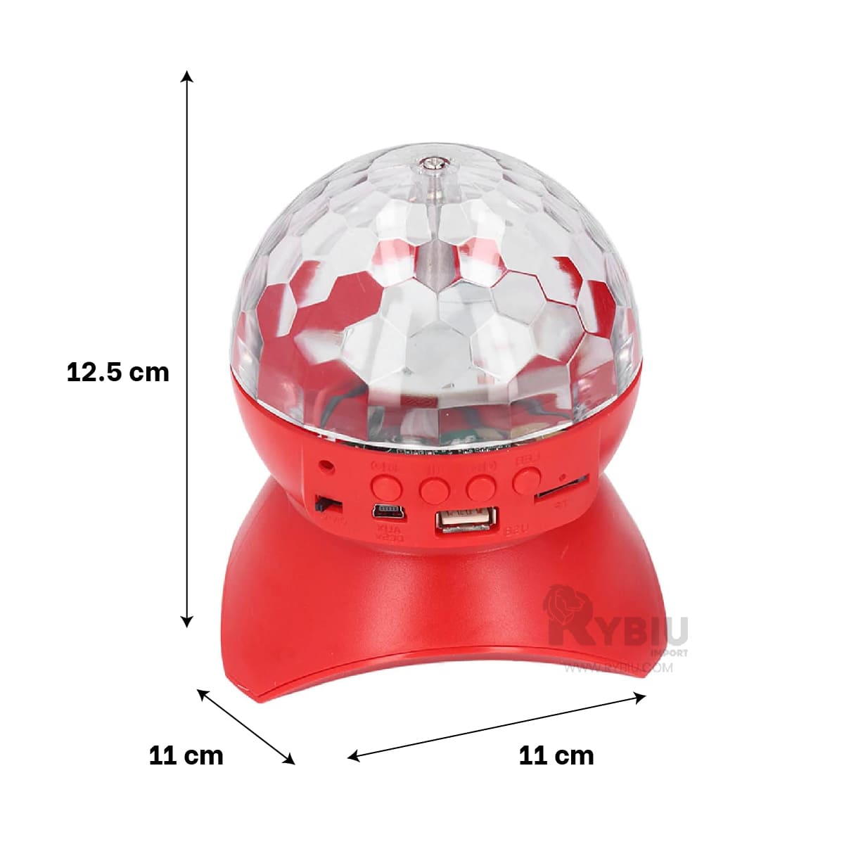 BOCINA PROYECTOR BLUETOOTH RYBIU TE30277 LUCES DIVERTIRSE ROJO + GIFT STICKERS - 5