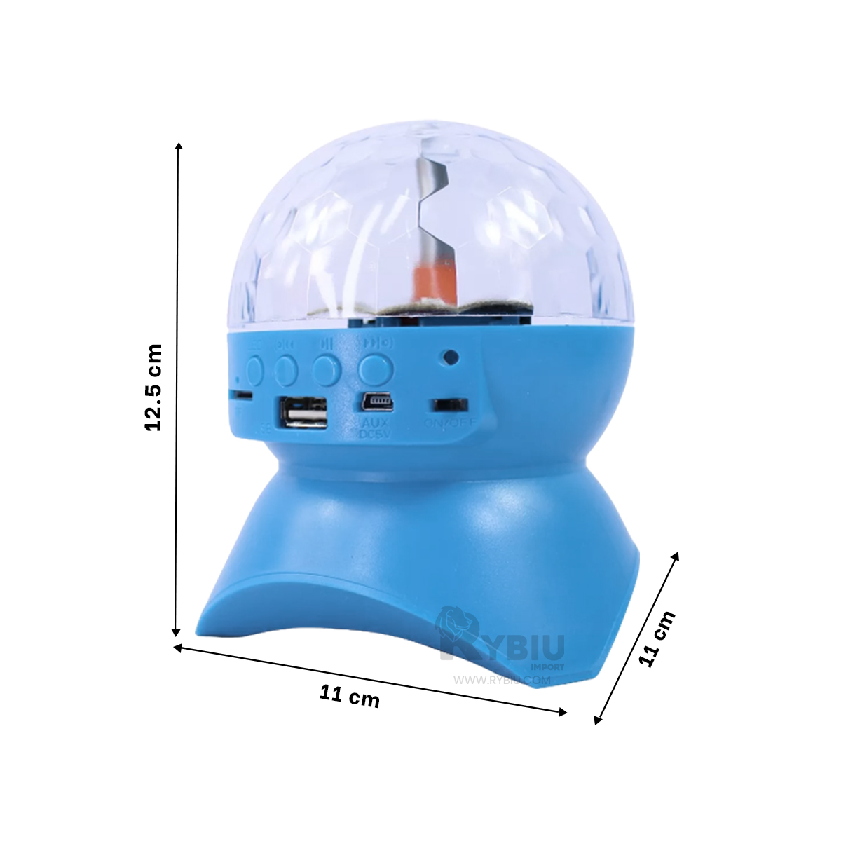 BOCINA PROYECTOR BLUETOOTH RYBIU TE30274 PORTATIL REUNIONES CELESTE + REGALO AGENDITA - 5