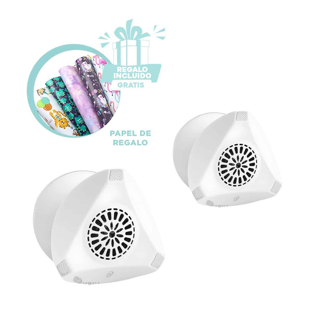 BOCINA PROYECTOR BLUETOOTH RYBIU TE30275 LUMINADOR RESISTENTE BLANCO + REGALO LIGAS PEINAR - 1