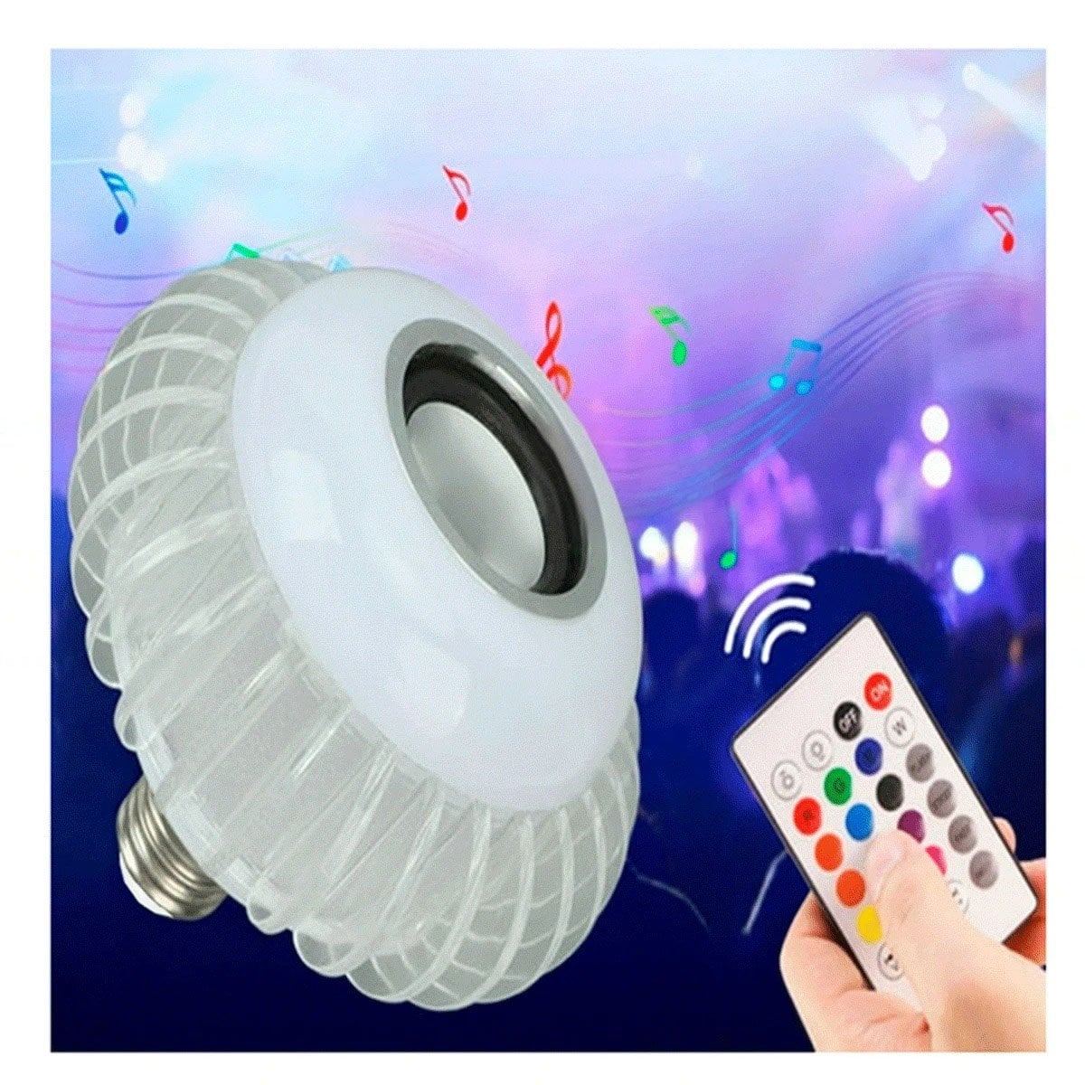 FOCO LED RYBIU TE30280 BOMBILLA BLUETOOTH RGB BOCINA 12W + LIGAS REGALO - 1