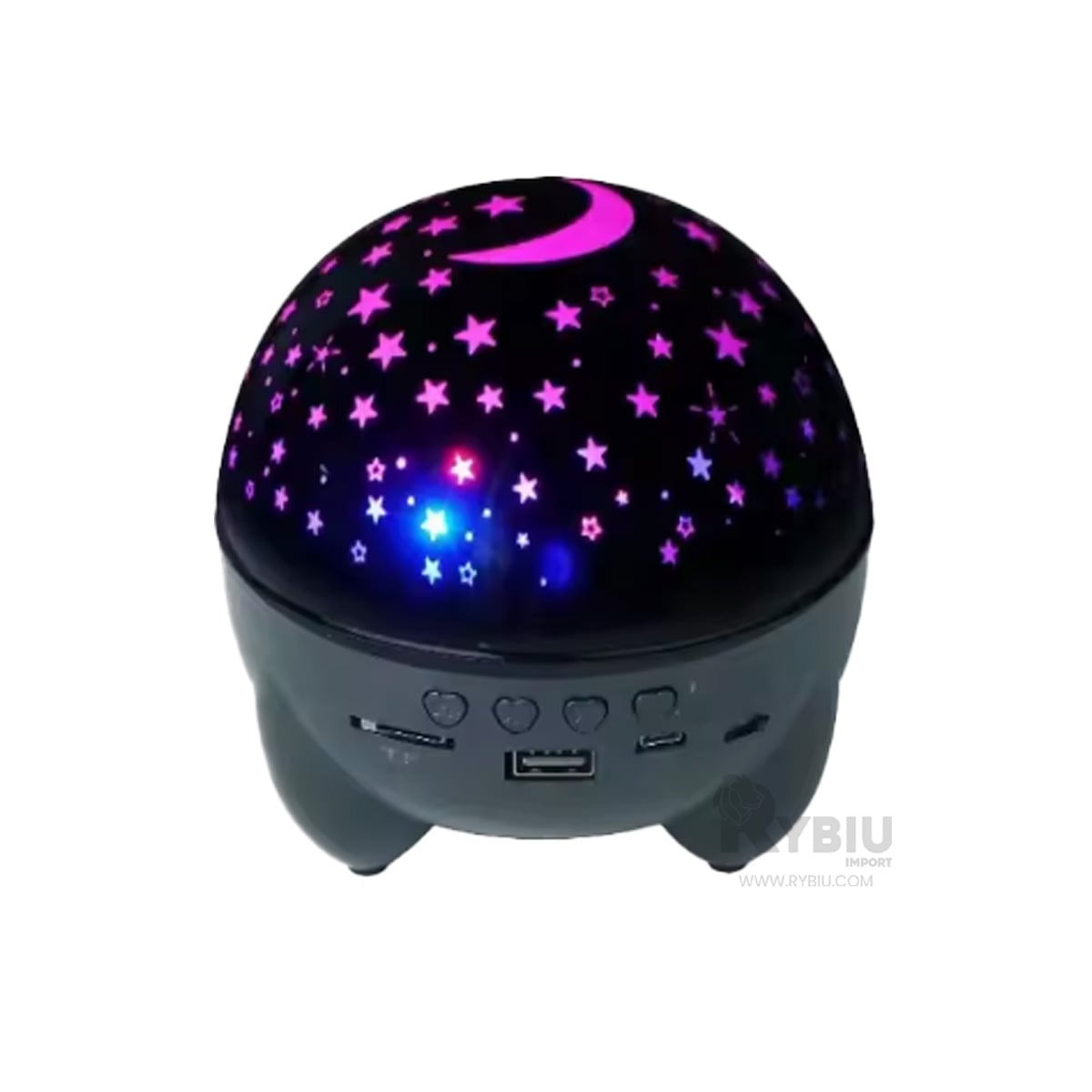 BOCINA PROYECTOR BLUETOOTH RYBIU TE30271 RESISTENTE BRILLANTE NEGRO + GIFT MINIAGENDA - 1