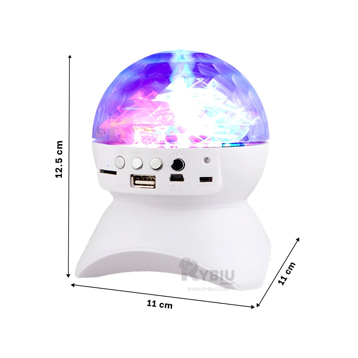 BOCINA PROYECTOR BLUETOOTH RYBIU TE30275 PORTATIL REUNIONES BLANCO + REGALO AGENDITA - 5
