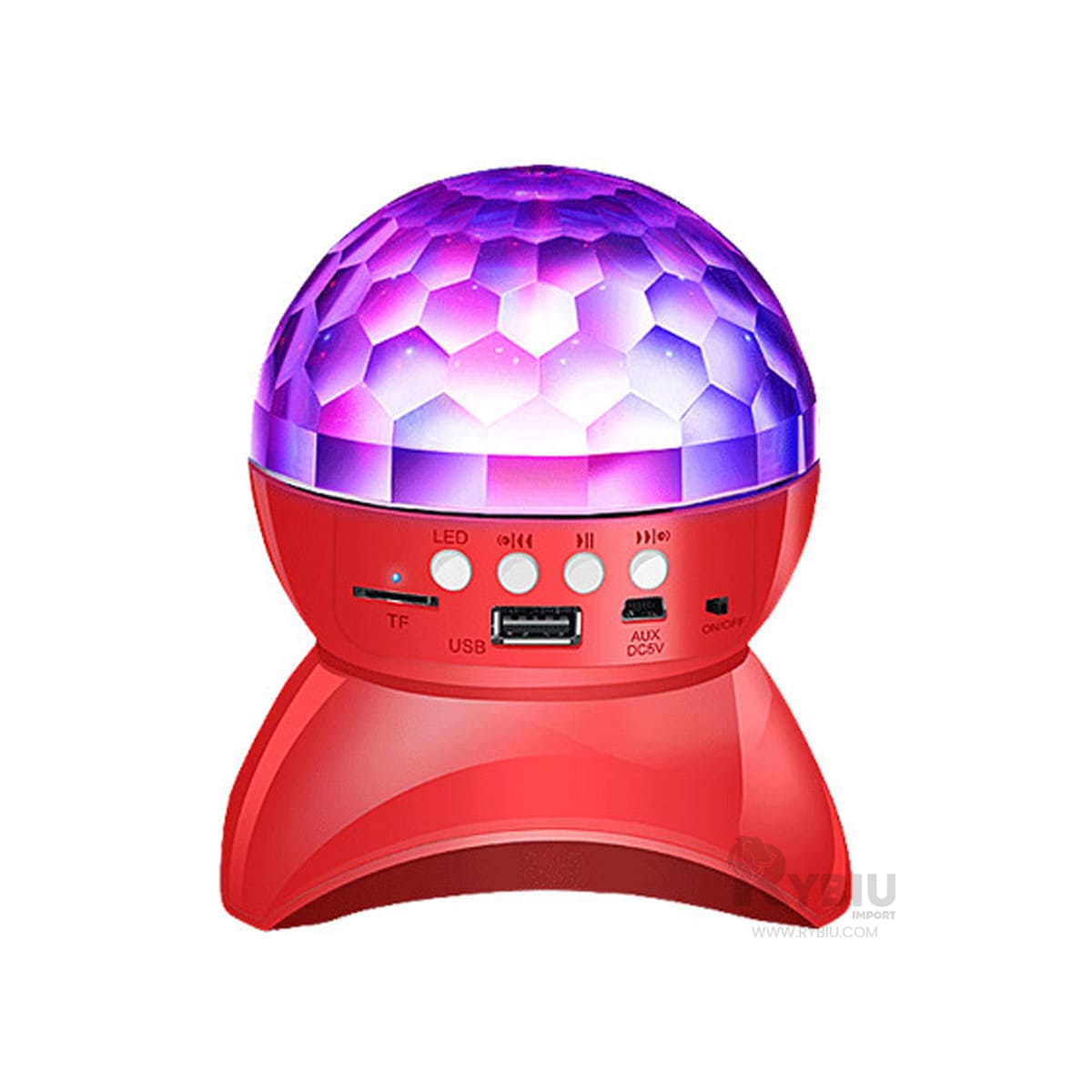 BOCINA PROYECTOR BLUETOOTH RYBIU TE30277 PORTATIL REUNIONES ROJO + REGALO AGENDITA - 2