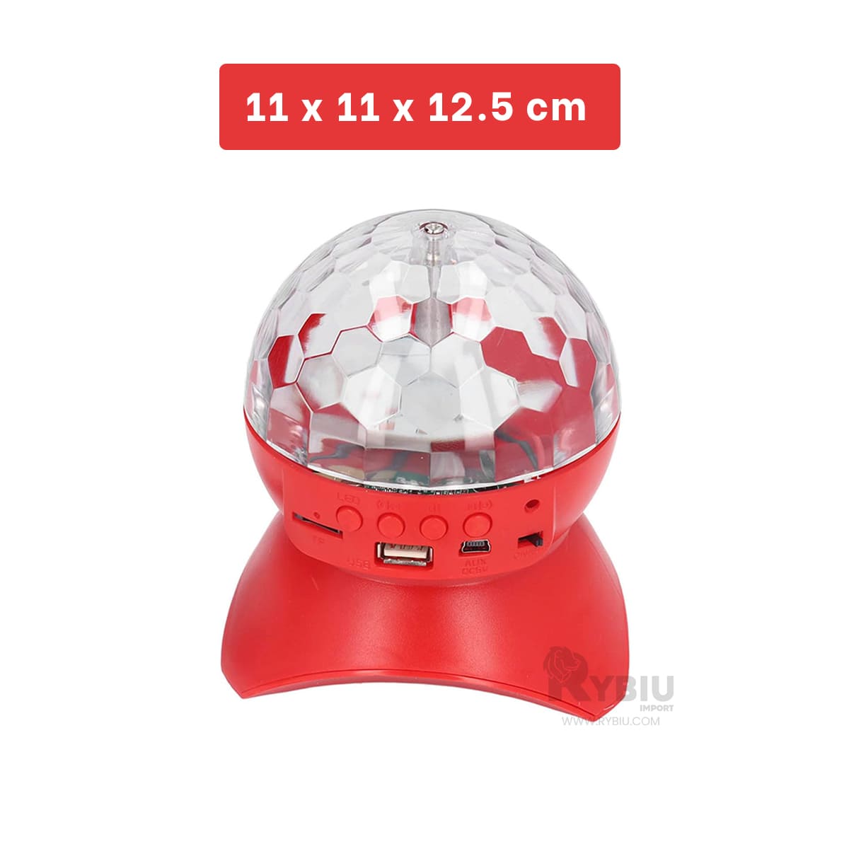BOCINA PROYECTOR BLUETOOTH RYBIU TE30277 PORTATIL REUNIONES ROJO + REGALO AGENDITA - 5