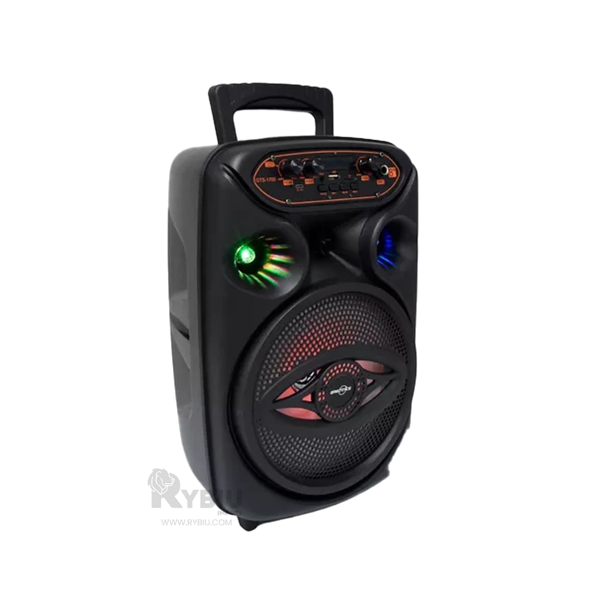 PARLANTE BLUETOOTH RYBIU GTS-1700 BOCINA INALAMBRICA COLOR NEGRO + ENVOLTORIO REGALO - 2