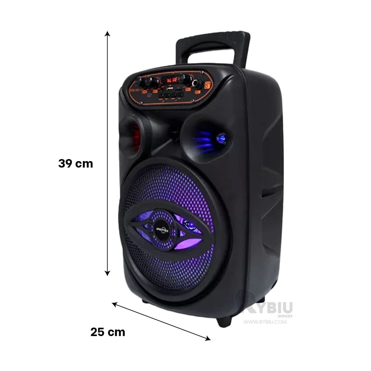PARLANTE BLUETOOTH RYBIU GTS-1700 BOCINA INALAMBRICA COLOR NEGRO + ENVOLTORIO REGALO - 5