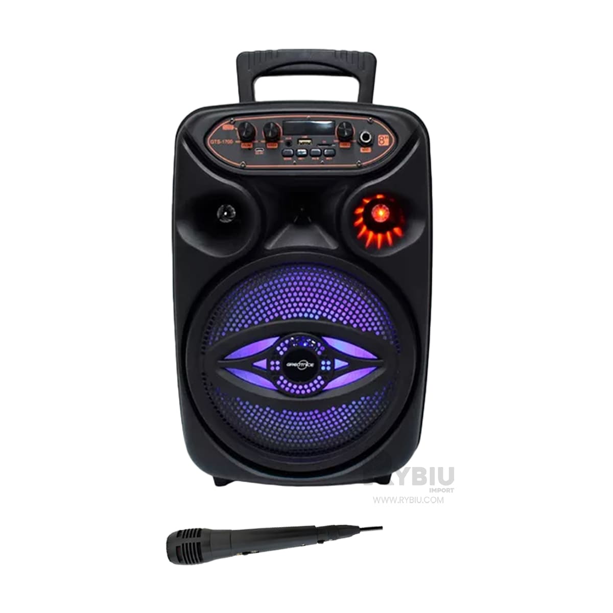 PARLANTE BLUETOOTH RYBIU GTS-1700 BOCINA FACIL TRANSPORTE COLOR NEGRO + GIFT MINIAGENDA - 2