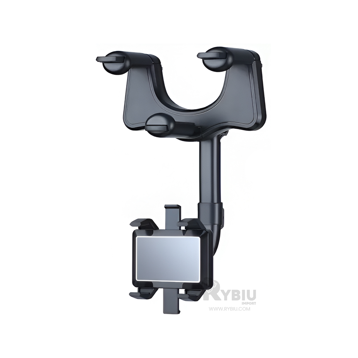 SOPORTE RYBIU TE30045 APOYO COMPACTO CELULARES NEGRO + REGALO LIGAS PEINAR - 2