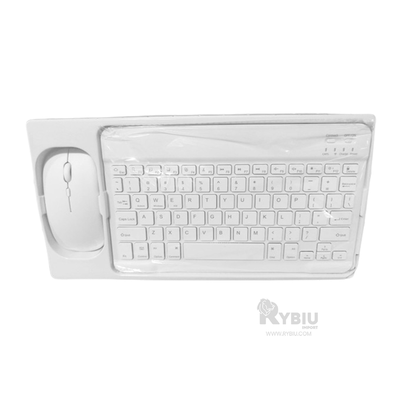TECLADO INALÁMBRICO RYBIU CONJUNTO TECNOLÓGICO EN COLOR BLANCO + BANDERITAS ADHESIVAS TE29867 - 2