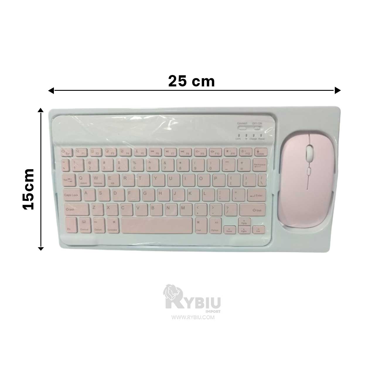 TECLADO INALÁMBRICO RYBIU CONJUNTO TECNOLÓGICO EN COLOR BLANCO + BANDERITAS ADHESIVAS TE29867 - 5