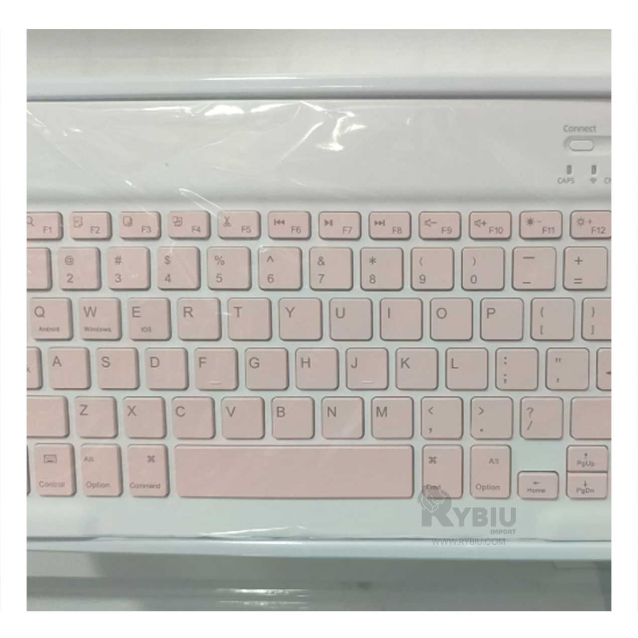 TECLADO INALÁMBRICO RYBIU Y RATÓN BLANCO + REGALO LIGAS PEINAR TE29867 COMBO - 2