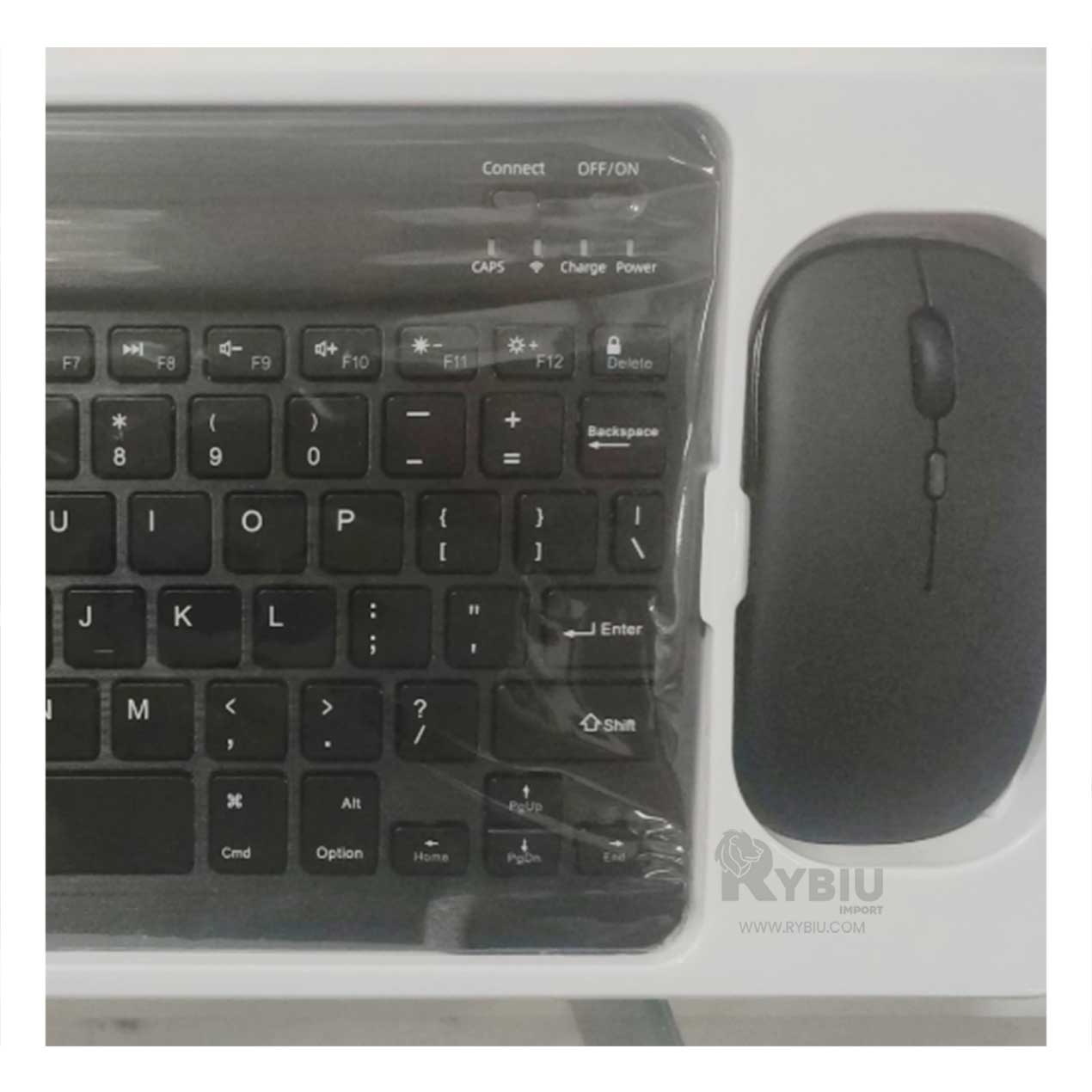 TECLADO INALÁMBRICO RYBIU Y RATÓN BLANCO + REGALO LIGAS PEINAR TE29867 COMBO - 4