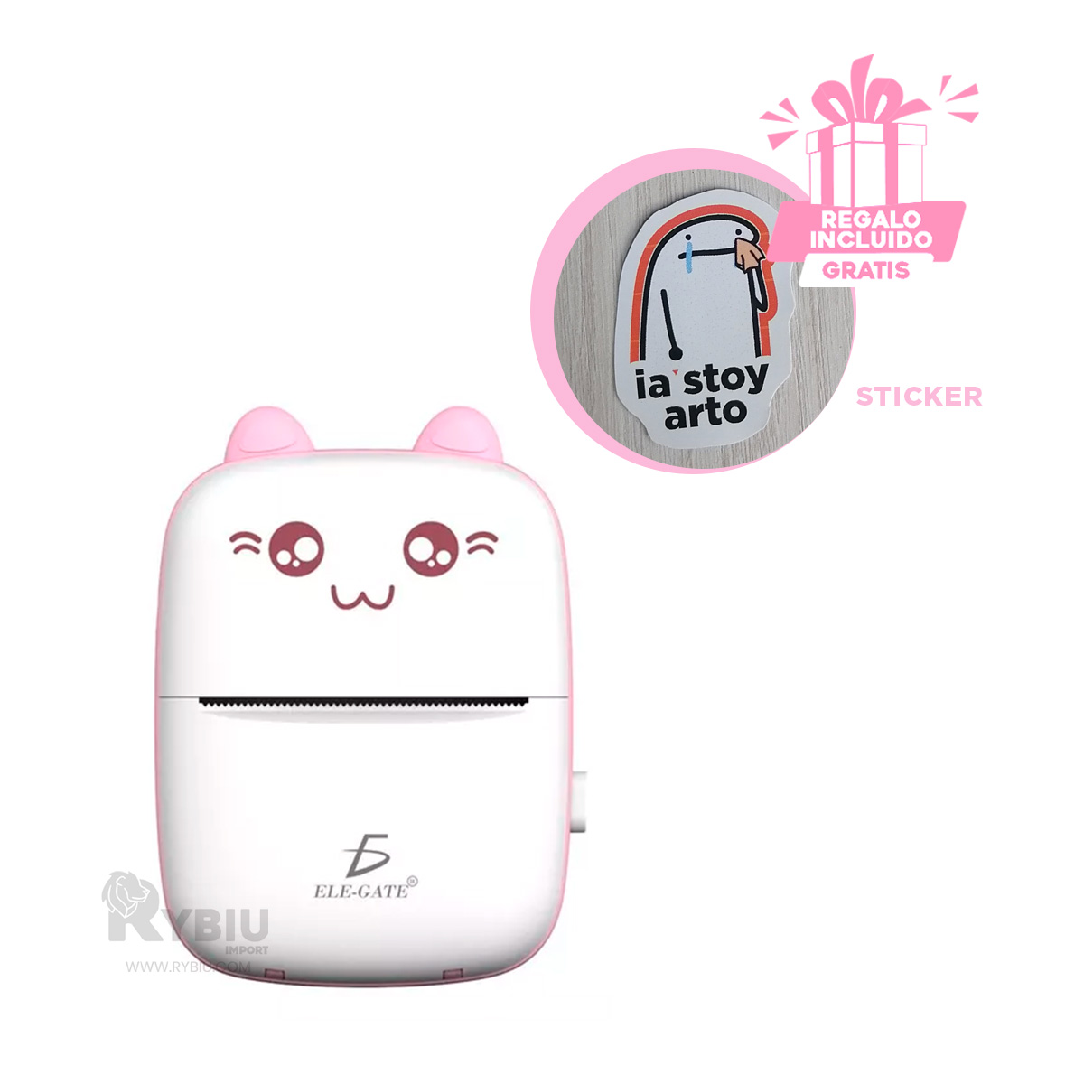 IMPRESOR LIGERO EN COLOR ROSADO Y+REGALO LIGAS PARA PEINAR - 1