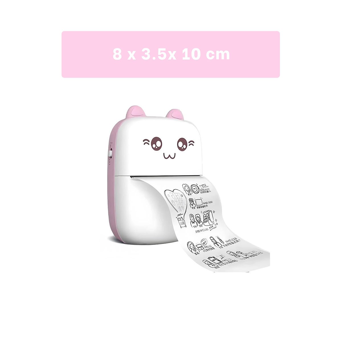MINI PRINTER PORTATIL 10X8CM ROSADO PARA CASA OFICINA Y TAREAS EN CASA - 4