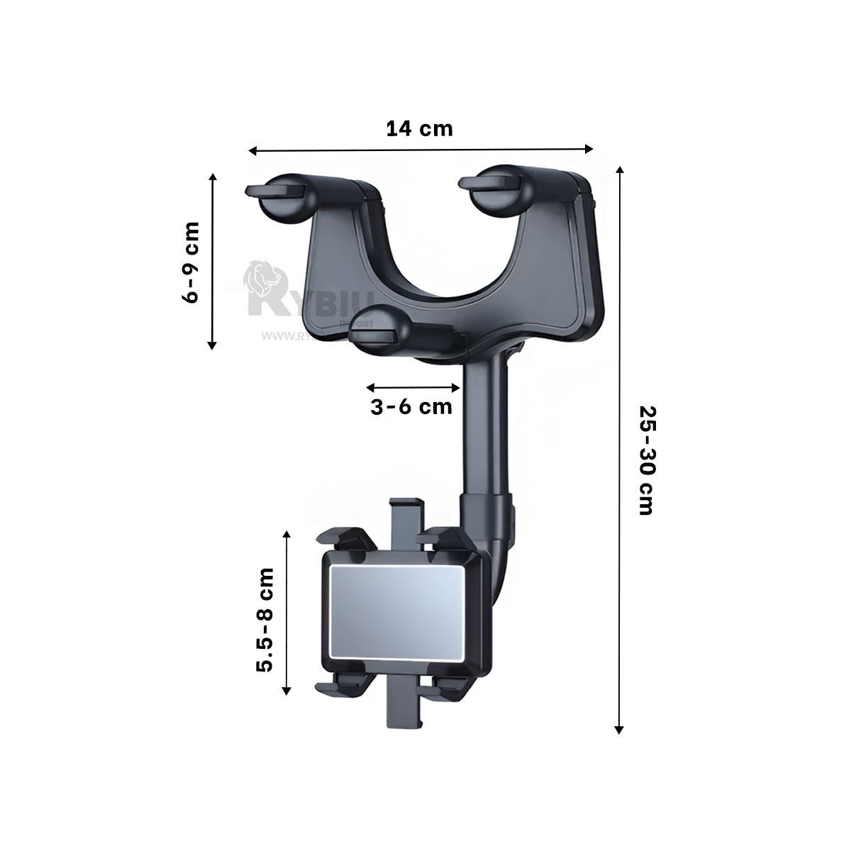 BASE RYBIU TE30045 CELULARE PLASTICO TONO NEGRO + REGALO AGENDITA - 5