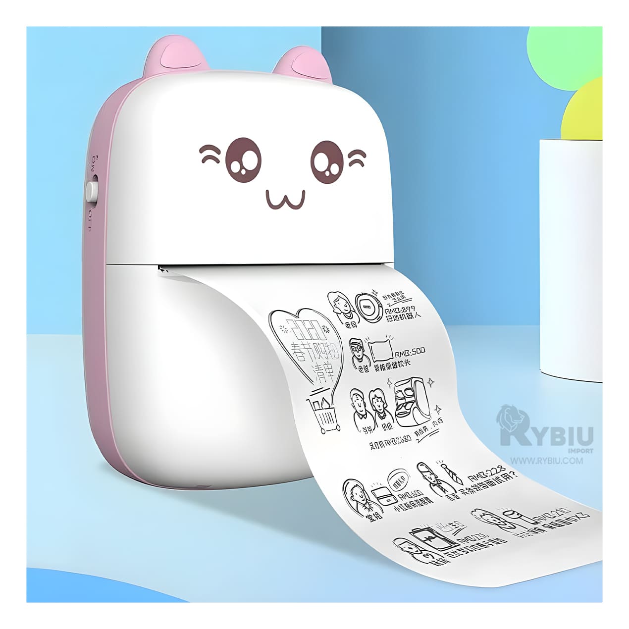 IMPRESORA RECARGABLE MINI EN ROSADO Y+REGALO AGENDITA - 3