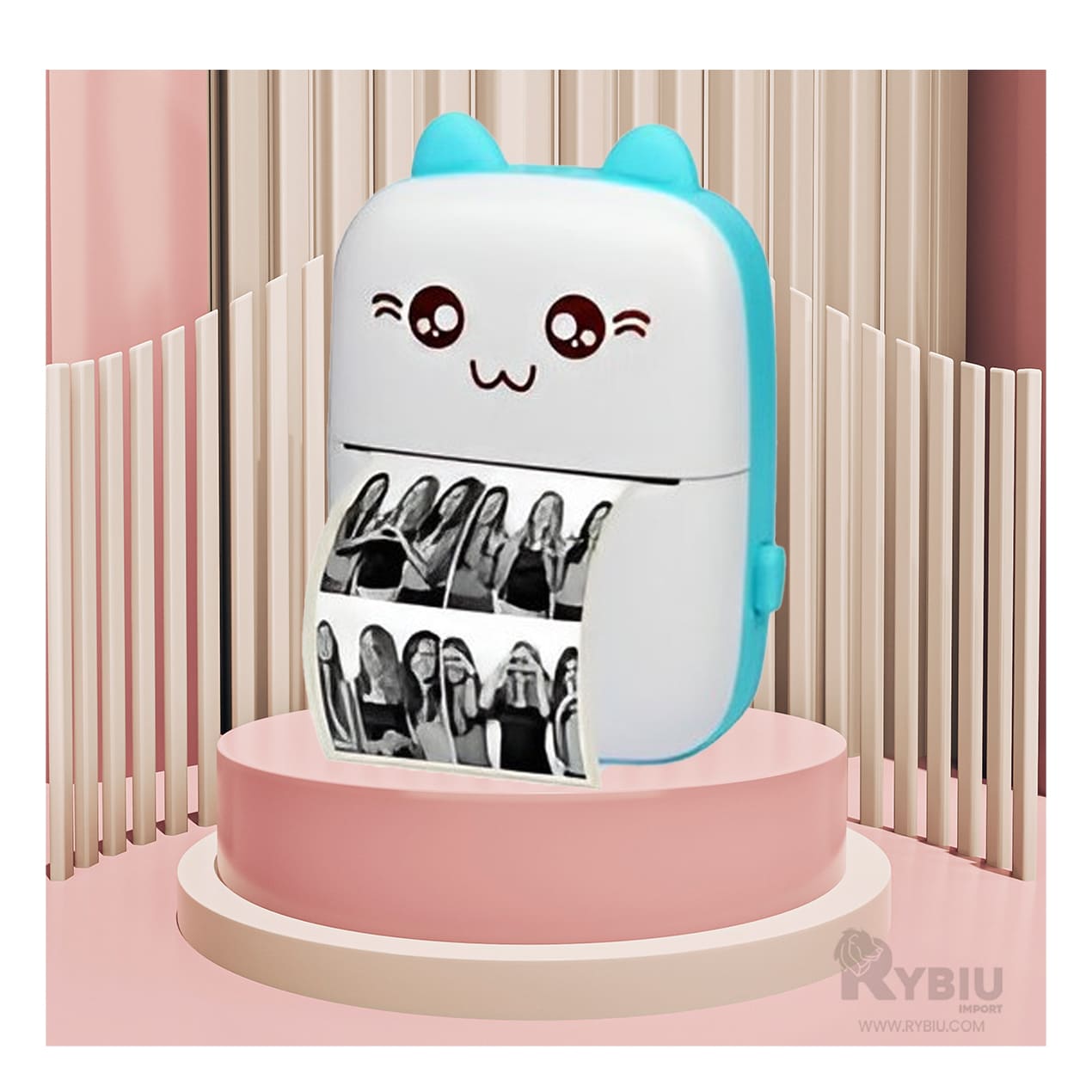 MINI EQUIPO VERSATIL EN COLOR CELESTE Y+PAPEL DE REGALO - 1