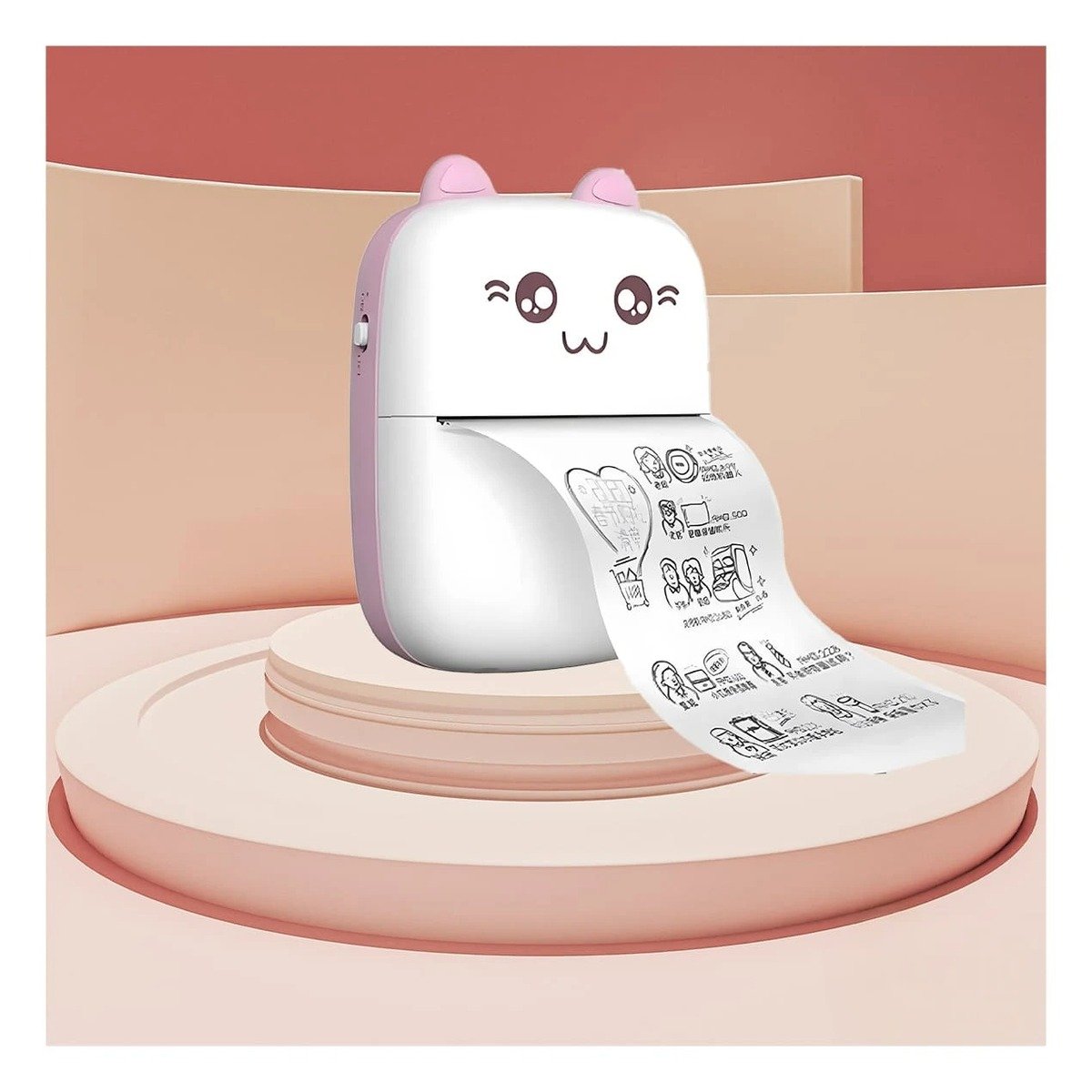 MINI PRINTER PORTATIL 10X8CM ROSADO PARA FOTOS DOCUMENTOS Y ETIQUETAS Y+REGALO STICKER - 5