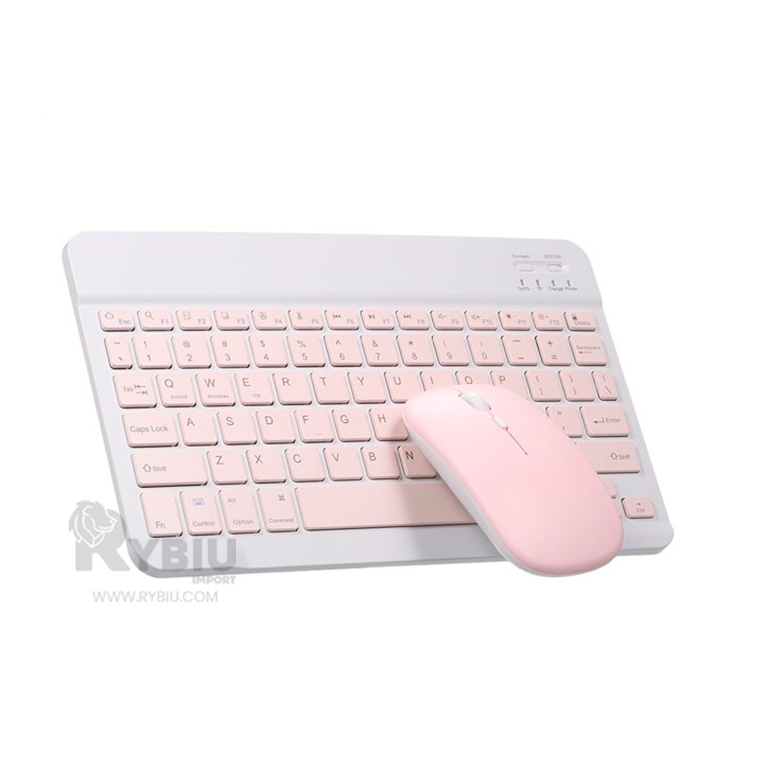 MOUSE INALÁMBRICO RYBIU MULTI DISPOSITIVO ROSADO + REGALO AGENDITA TE29869 KIT - 4