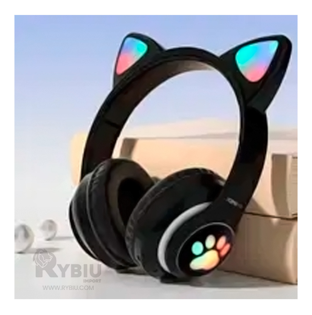 OREJERA RYBIU CON DISENO CAT NEGRO + REGALO LIGAS PARA PEINAR - 4