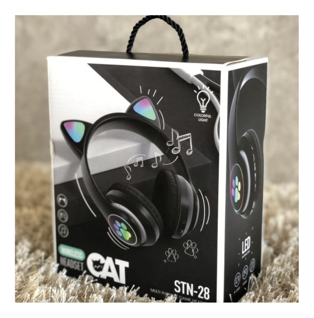 AURICULARES RYBIU COMODOS TIPO GATO TONO NEGRO + GIFT MINIAGENDA - 3