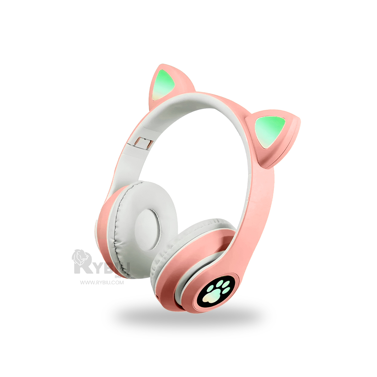 OREJERA RYBIU CON DISENO CAT ROSADO + REGALO LIGAS PARA PEINAR - 3