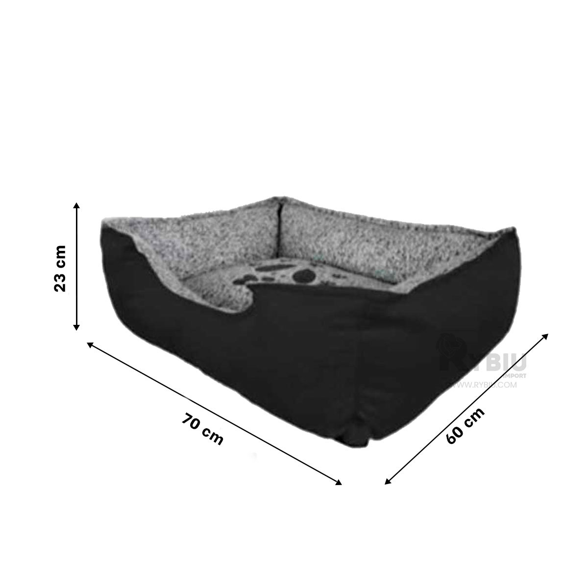 COLCHON PERROS MA31030 COMODO TALLA L NEGRO RYBIU + GIFT MINIAGENDA - 5