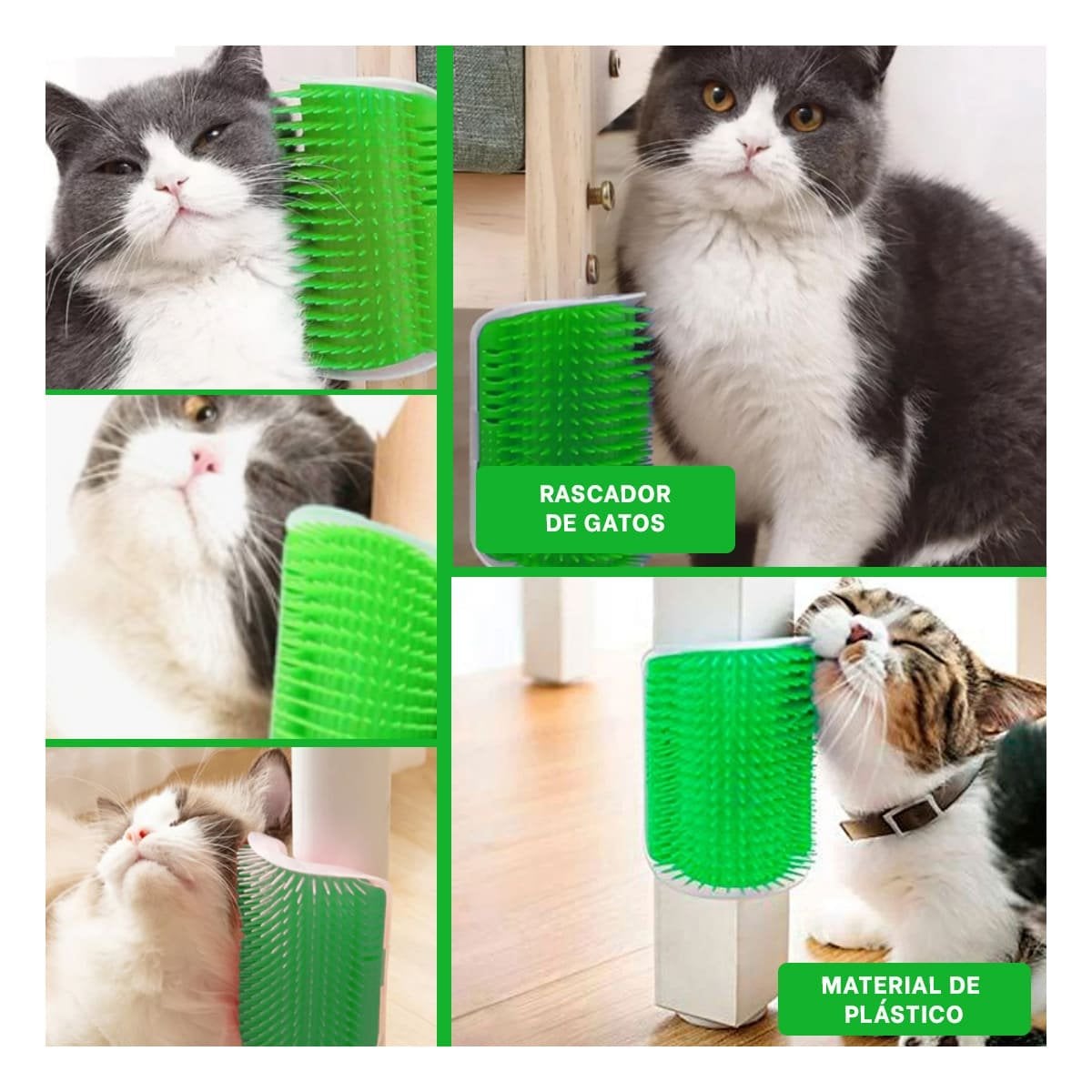 RASCADOR GATOS MA31327 DESGARRADOR MINIMALISTA VERDE + POST IT ADHESIVOS RYBIU - 1
