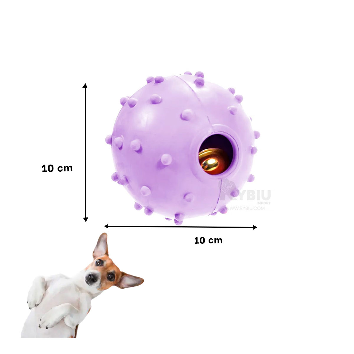 JUGUETE CAUCHO PERROS MA31252 FLEXIBLE MORADO + REGALO STICKERS RYBIU - 5
