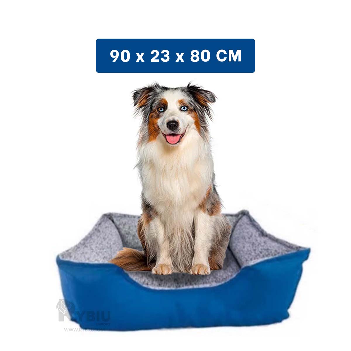 CAMA PERROS MA31051 SUAVE AZUL TALLA XXL RYBIU + PAPEL REGALO - 5
