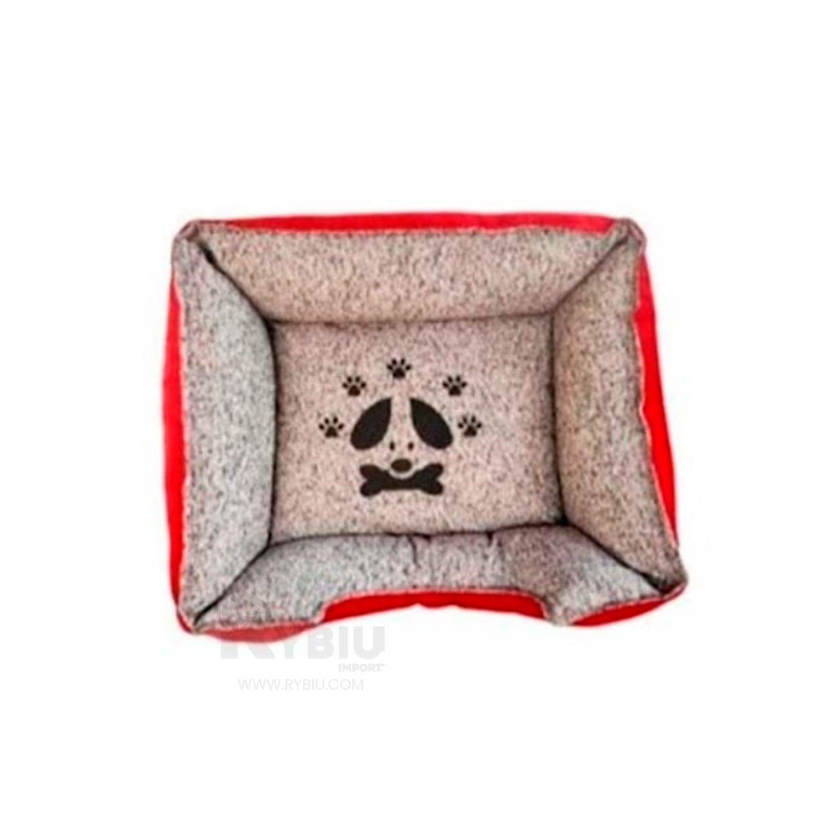 CAMA PERROS MA31050 SUAVE ROJO TALLA XXL RYBIU + PAPEL REGALO - 2