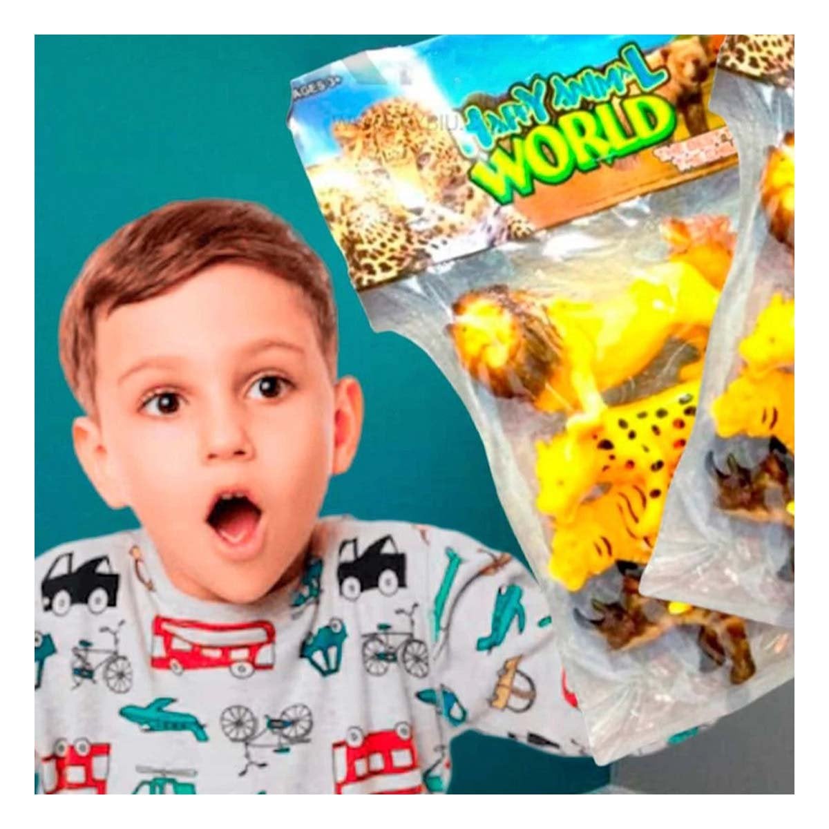 MUNECOS INFANTILES DE ANIMALES DE SELVA EN BOLSA YSTICKY - 3